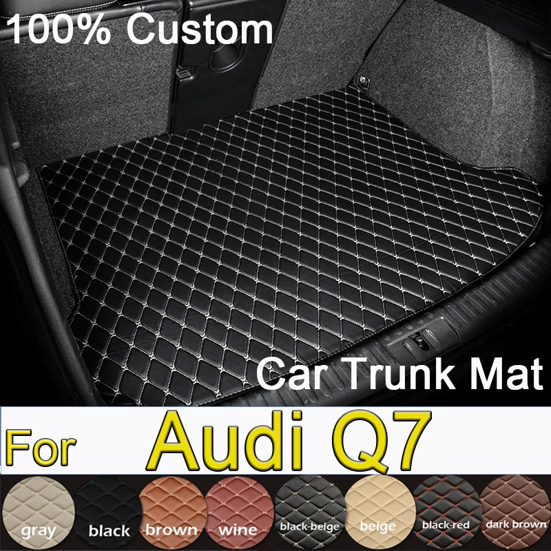 Car Trunk Mat For Audi Q7 4L 5-Seat 2006-2015 07 08 09 10 11 12 13 14 Custom Car Accessories Auto Interior Decoration