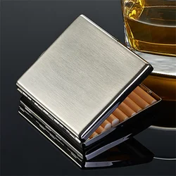 Retro Double Open Stainless Steel Cigarette Case 20 Sticks Capacity Cigarette Holder For Men Vintage Tobacco Cigarette Box Tools