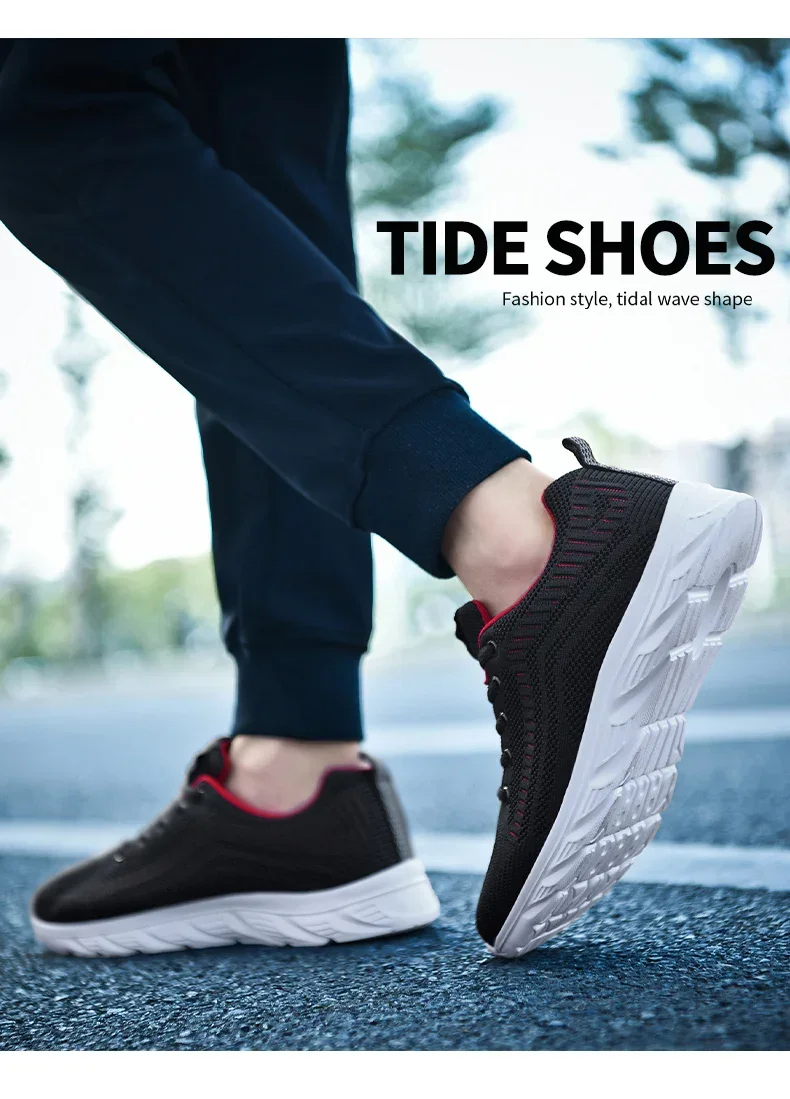 Men Fashion Sports Running Jogging Shoes Casual Sneakers Lace Up Breathable Mesh Light Tennis Outdoor Walking_vogvips.com