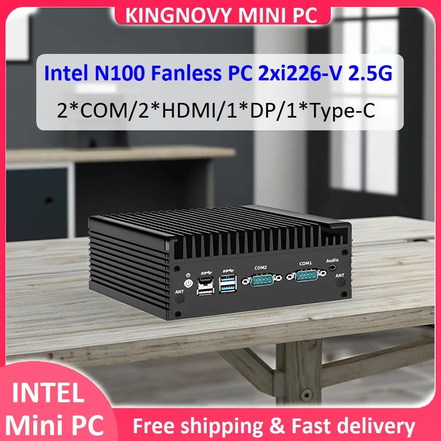 Topton Mini PC sin ventilador Intel N100 2xi226-V 2,5G 2 * COM