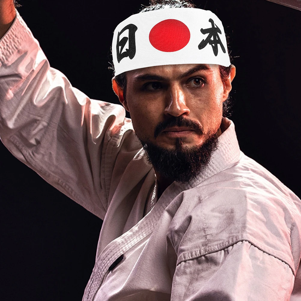 

4 Pcs Headbands Japanese Chef's Hair Belt Cooker Decorative Samurai Fitness Kimono Supply White Accessories Miss