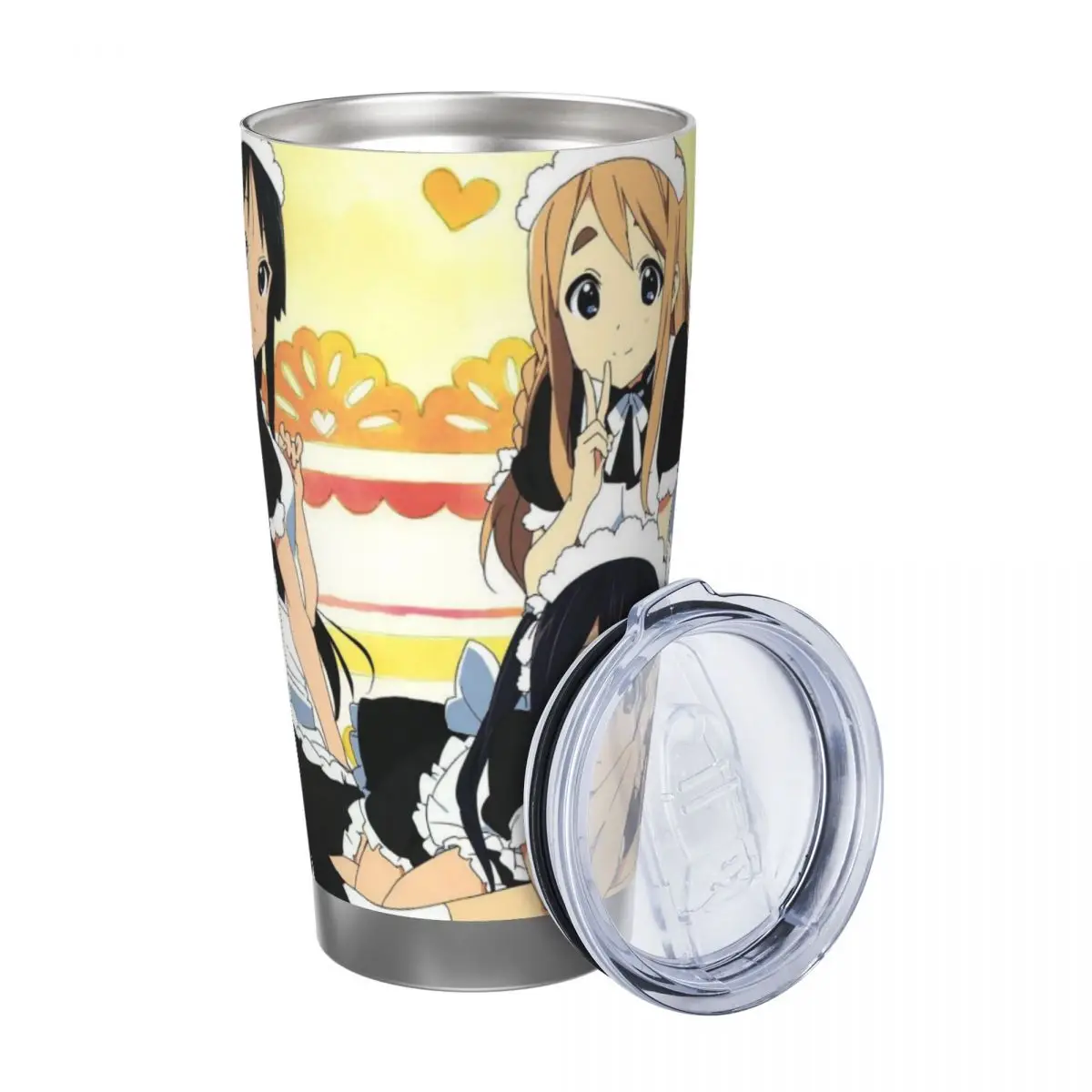 Japanese Anime K-On! 20oz Stainless Steel Car Mug Straw Thermal Iced Travel Cup Vacuum Insulated Coffee Hot Cup