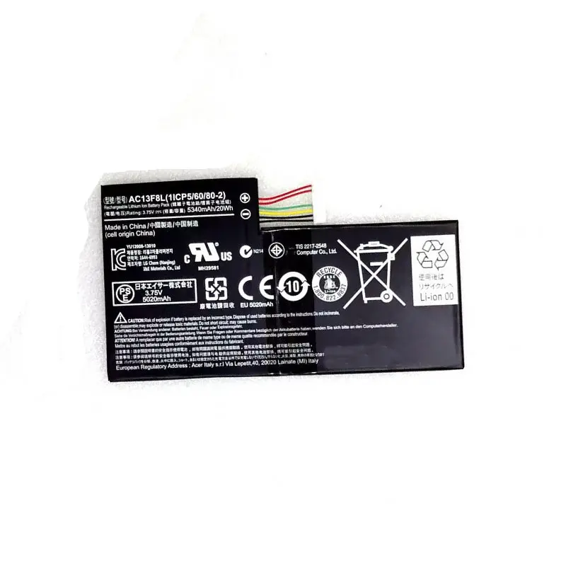 

Replacement battery SAC13F8L 5340MAH FOR Acer iconia Tab A1-810 A1-811 W4-820 W4-820p 1CP5/60/80-2 AC13F3L