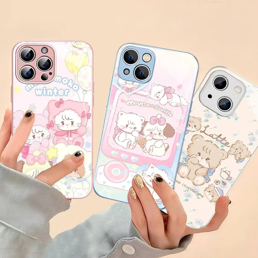 

Famous Cute M-Mikko C-Characters Tempered Glass For Iphone 14 13 12 11 Pro Mini XS MAX 14Plus X XS XR Fundas