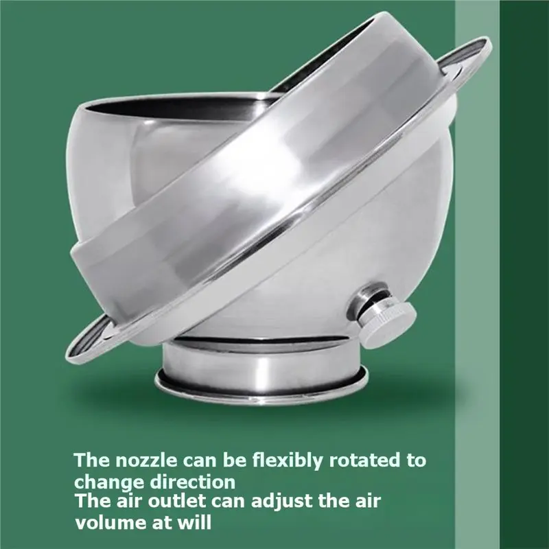 ABWR-Adjustable Ball Type Air Nozzle Ventilation System Duct 100/110Mm Jet Air Outlet Vent For Fresh-Air