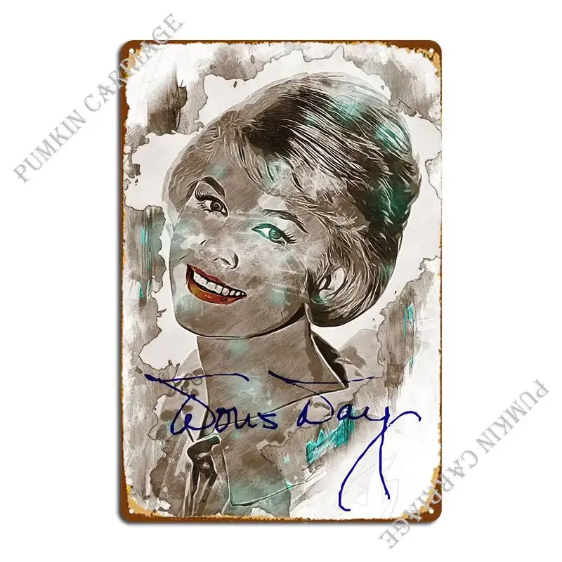 Doris Day Metal Plaque Rusty Classic Club Mural Tin Sign Poster