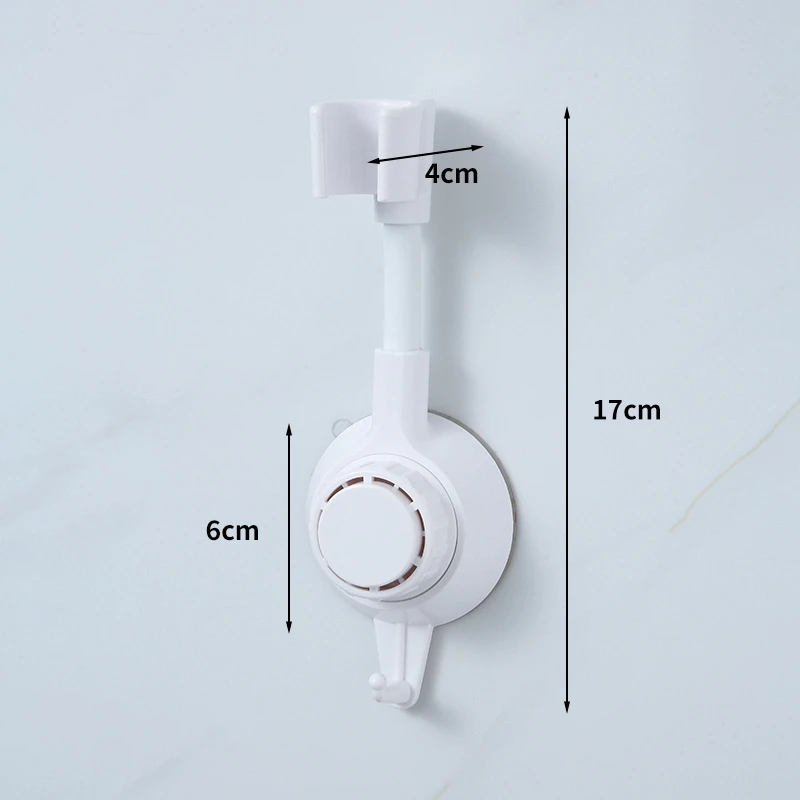 2 Suction Cup Shower Holders Adjustable Fixed Base Spray Head Shower Rack Bathroom Holder Holder Hand Holder White Easy To Use