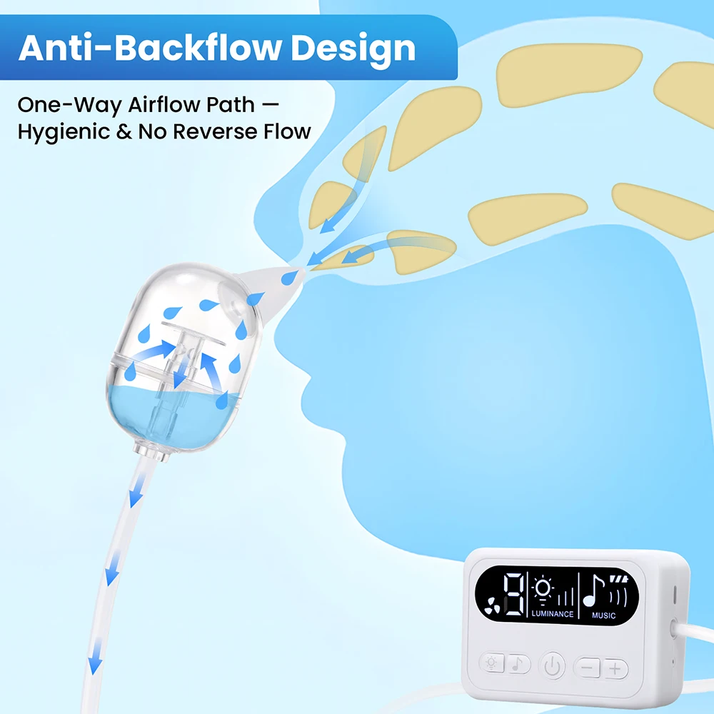 

Baby Nasal Aspirator Electric Nose Cleaner with Built-In Music & Night Light Rechargeable Nose Booger Sucker for Babies