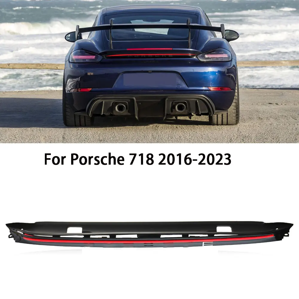 

For Porsche 718 Cayman Boxster 2016-2023 Through Tail Lights Modified LED Rear Flowing Taillight Auto Middle Lamp Bar Accessonal