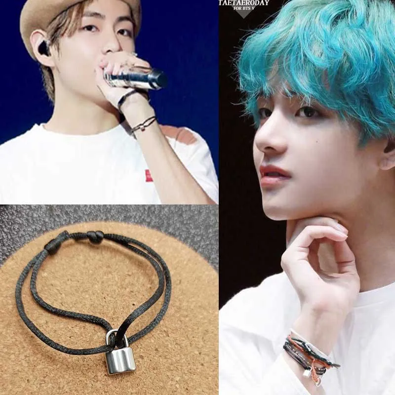 2022 Hallyu New Kim Taehyung Suga Concentric Lock Bracelet Celebrity Group Jewelry Accessories Gift