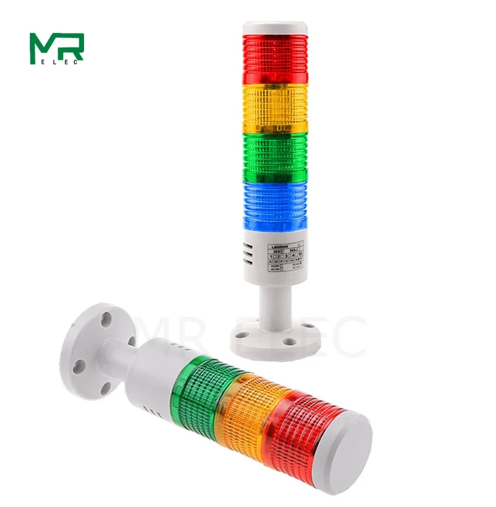 Torre de sinal industrial rotativo multifuncional, dispositivo de alarme 12v 24 v 110 v 220 v 1 ~ 5 opcional