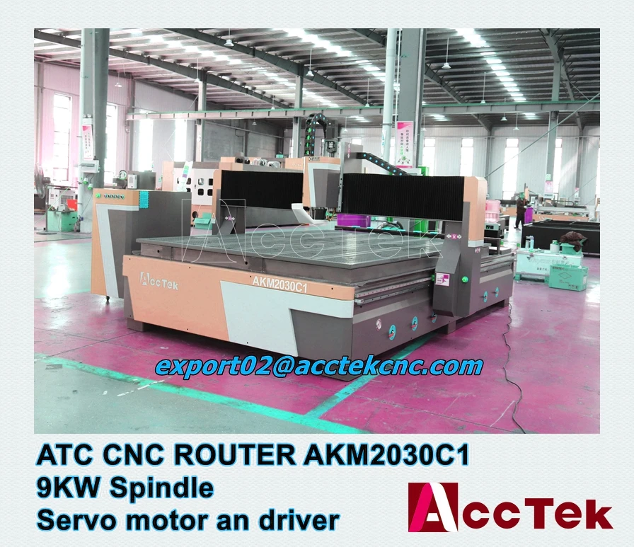 Mesin Router CNC ATC Pemotong Kayu Linear Auto Tool Changer Harga Murah 1325 1530 2030 Aluminium Batu Kayu Router CNC Milling