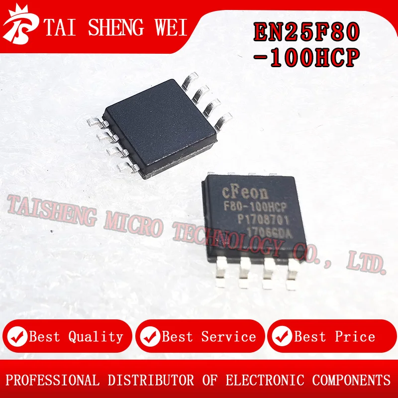 5PCS Brand New Original EN25F80-100HCP F80-100HCP Package SOP8 Memory