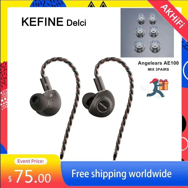 

KEFINE Delci-10mm DLC+PU Diaphragm Dynamic Driver Hifi Wired IEM Earphones with CNC Metal & Detachable 0.78mm 2pin 3.5mm Cable