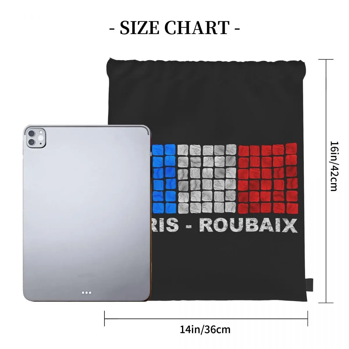 Parijs - Roubaix. The Hell Of The North Rugzakken Mode Draagbare Trekkoordbundel Zak Sporttas Boekentassen Reizen Studenten