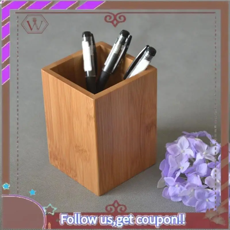 أحدث الخيزران الخشب مكتب حامل القلم الرصاص حامل متعدد الاستخدام قلم رصاص كأس وعاء منظم مكتب أصحاب قلم رصاص أصحاب القلم دائم
