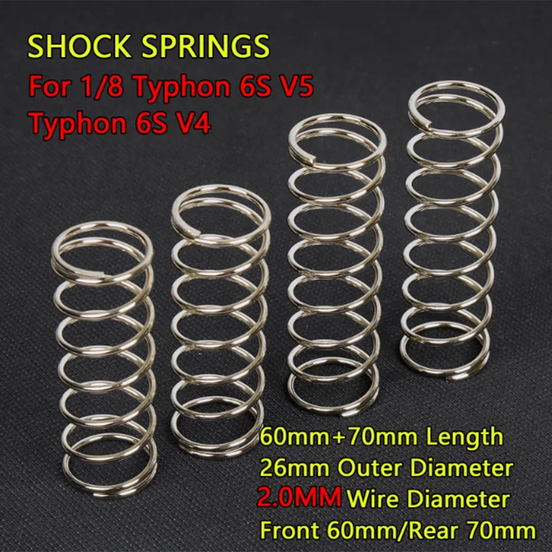 Metalen Lente Schokdemper voor 1/8 ARRMA 6S 4S RC MOJAVE TYPHON KRATON OUTCAST BIG ROCK FIRETEAM INFRACTION LIMITLESS Auto