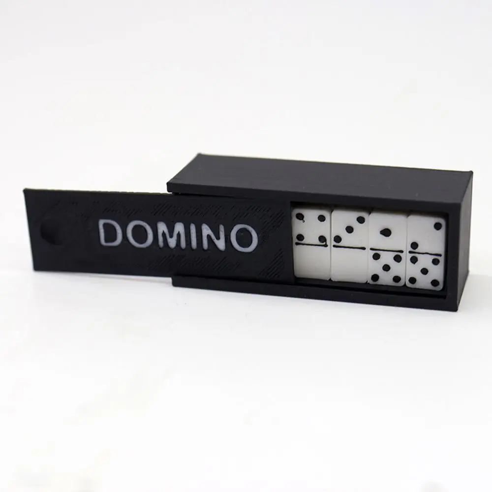 1 Set High Quality 1:12 Dollhouse Miniature Domino Model Dot Mini Black&White Building Learning Toys PLA Dominoes Board Game - view 4