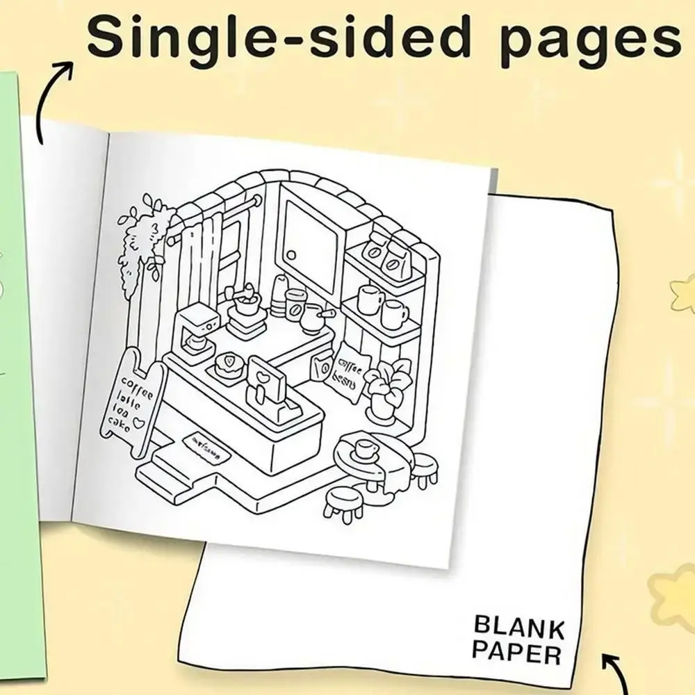 Creative Spooky Cutie Coloring Book Relaxation Gift Educational Graffiti Painting Book Doodles Book Adults and Teens