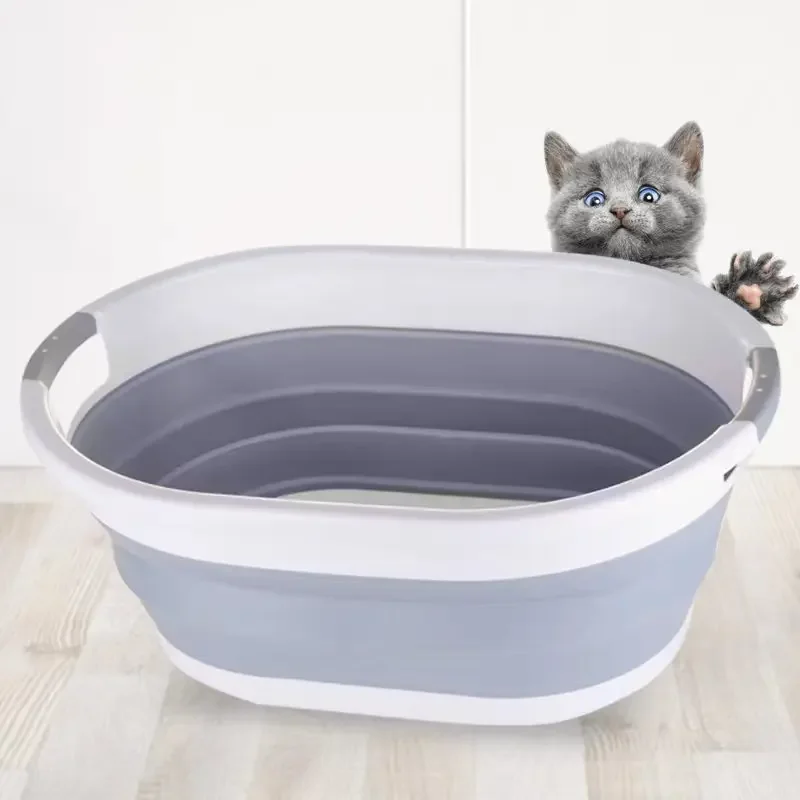 Foldable Pet Shower Bathtub Portable Silicone Puppy Cats Bath Tubs Multifunction Thick Small Dog Bathtub Cleaning Supplies