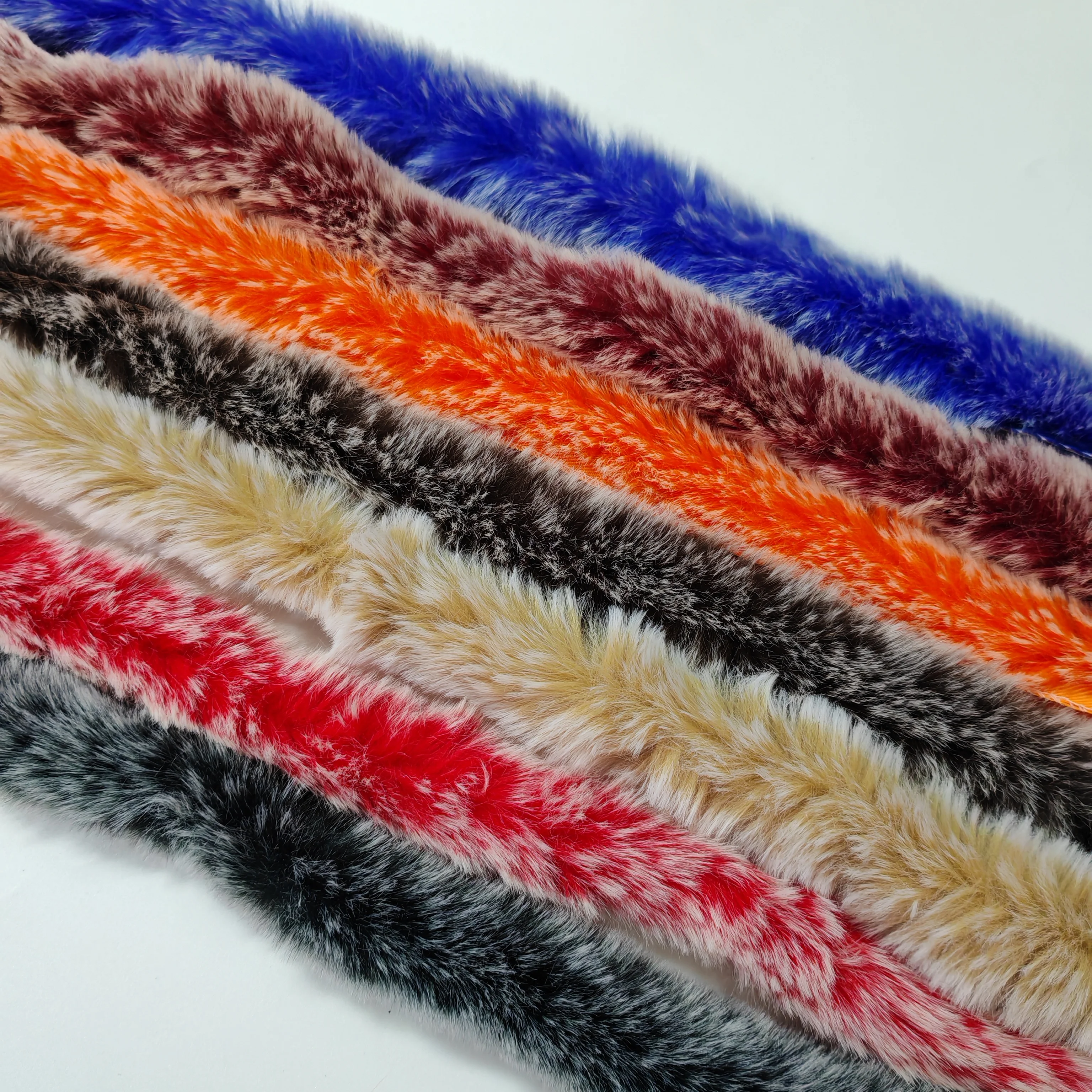 1M faux fur trim strip, multicolor plush furry ribbon for hoods, coats, cloaks, hats, cosplay costumes, sewing & DIY decorations
