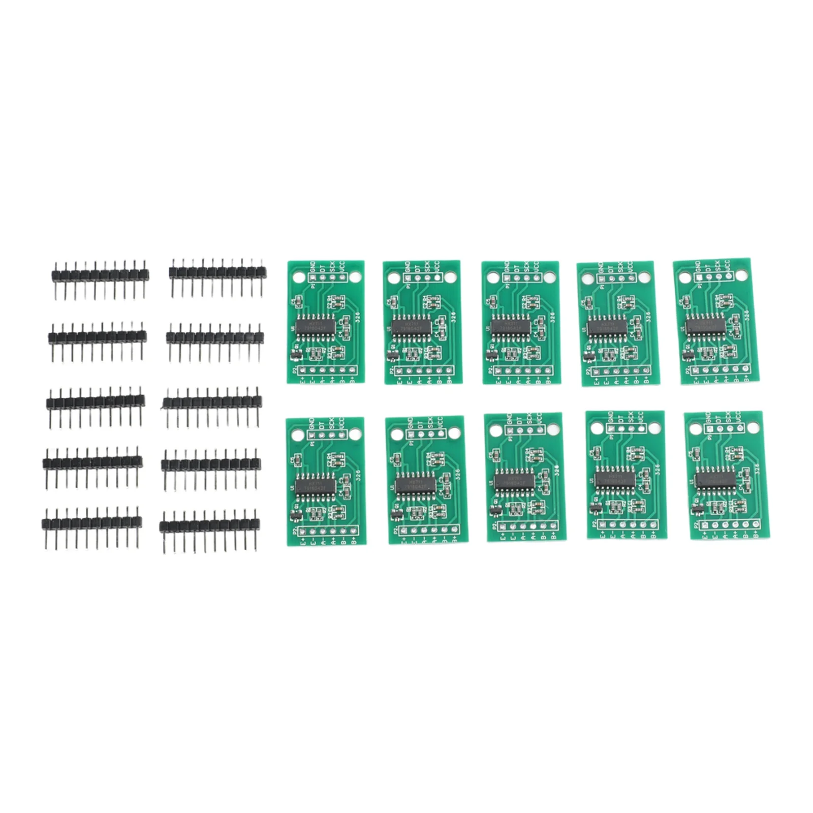 10PCS HX711 Load Cell Module 24 Bit For ADC Dual Channel Weight Sensor With Programmable Gain For Arduino DIY Electronic Project
