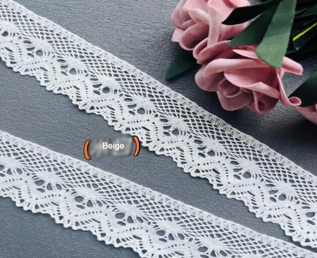 العرض: 4.5 سنتيمتر (1.77 بوصة) نمط رائع خيط القطن التطريز الدانتيل أزياء من الدانتل لتقوم بها بنفسك طقم خياطة الديكور (KK-4665)