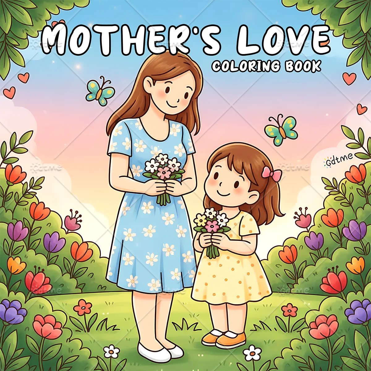 MOTHER'S LOVE Bold-easy Patterns Coloring Book for Adults Cu