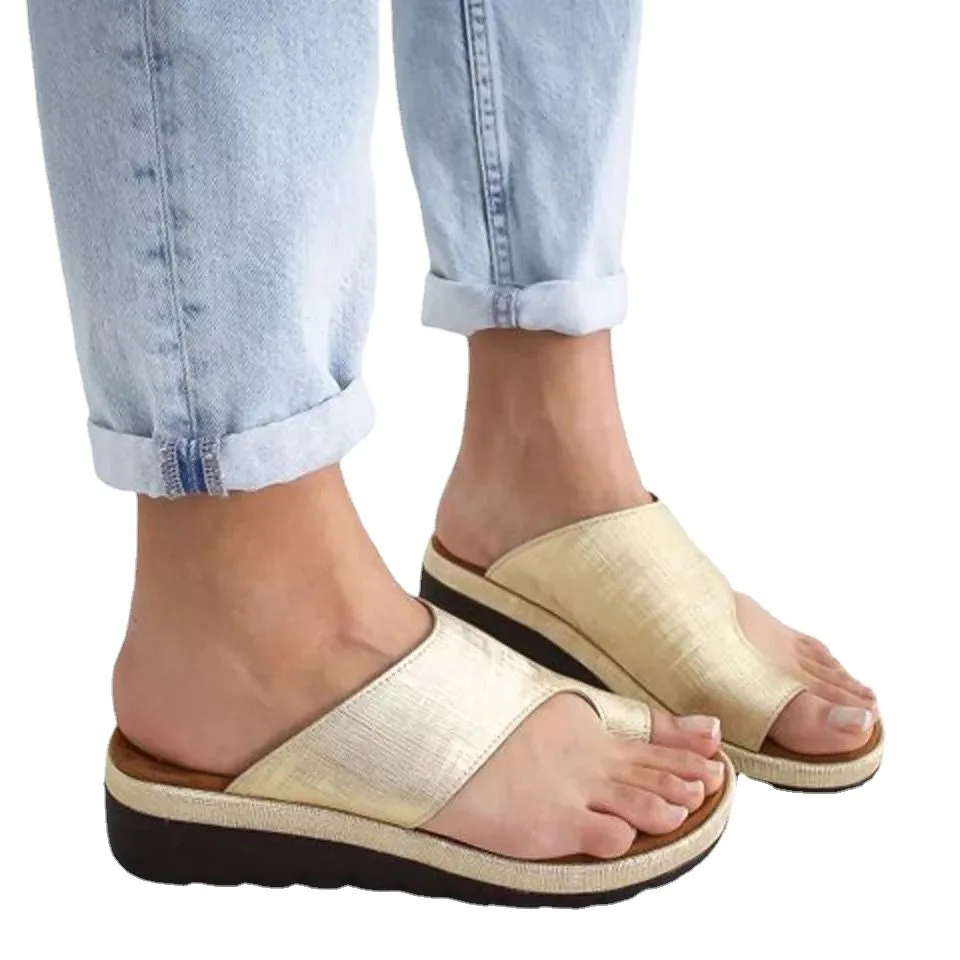 Cross Border New Women's Wish Amazon Oversized Sandals for Women in Spring and Summer New European and American Toe Sandals