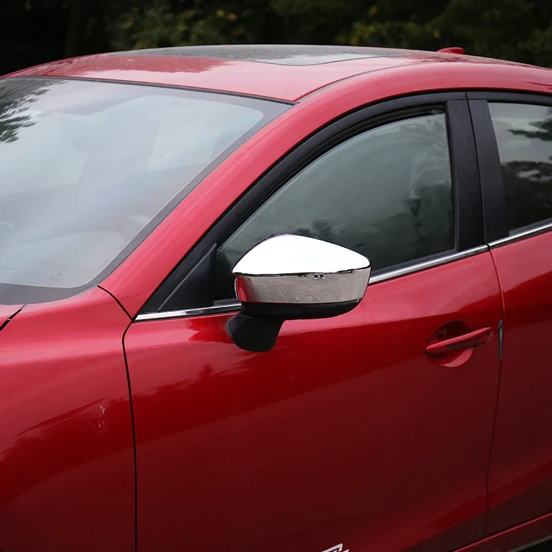 Fit For Mazda 3 Axela Hatchback/Sedan BM 2014-2017 2018 Car Rearview Mirror Cover Frame Cover Trim Car Styling Accessories