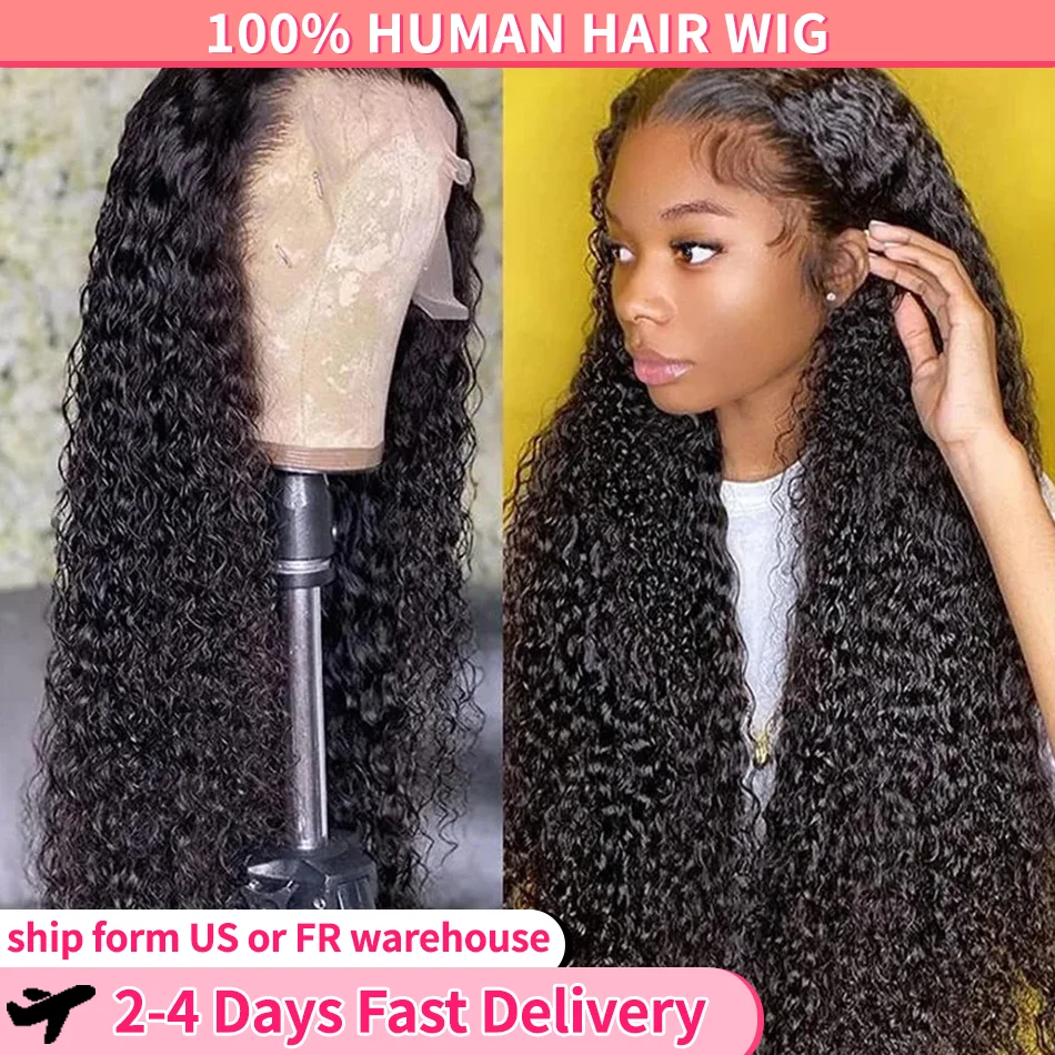 Curly Wigs Human Hair Deep Wave HD 13x4 Lace Front Wigs Human Hair Wig Water Wave 4x4 Lace Closure 200% 13X6 HD Lace Frontal Wig