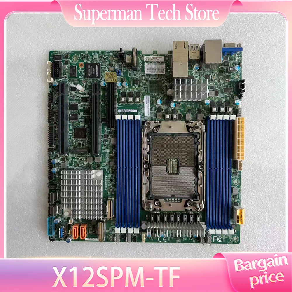 

X12SPM-TF M-ATX C621A LGA-4189 2 ТБ 3DS DDR4-3200 МГц 10XSATA 3 для серверной материнской платы Supermicro