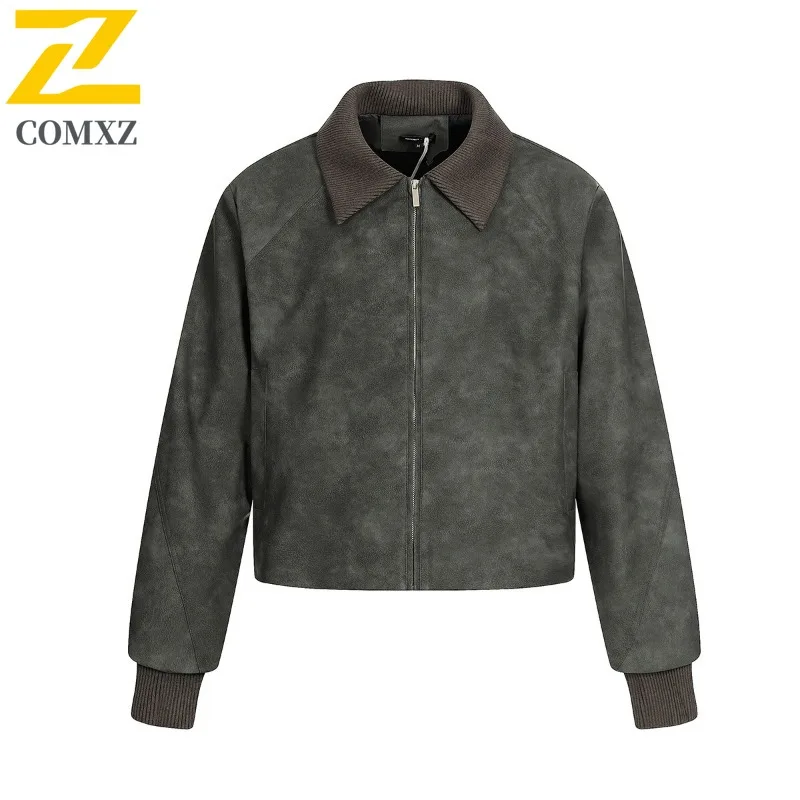 

COMXZ мужской плащ, водонепроницаемая куртка для кемпинга, повседневная кожаная мотоциклетная куртка для езды на велосипеде, высококачественные куртки