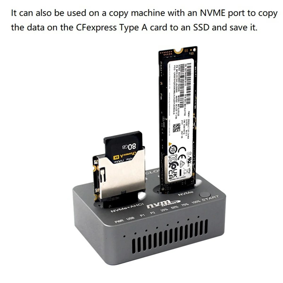 CFExpress Type-A to NGFF M.2 Nvme M-Key Extension Adapter Card Support PCIe 3.0 4.0 X1