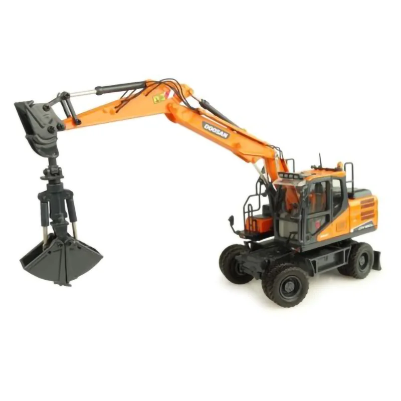 

UH8134 Diecast Alloy 1:50 Scale DOOSAN DX160W Wheeled Excavator Shovel Truck Cars Model Adult Toys Classic Souvenir Gift Display