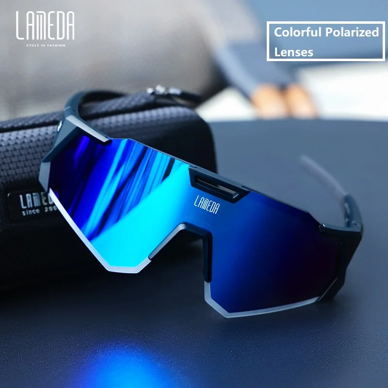 

LAMEDA Men Cycling Sunglasses Polarized Cycling Sunglasses Road Bicycle Glasses Mountain Cycling Riding Protection Goggles