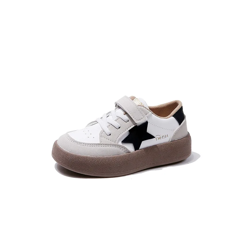 2024 Spring and Autumn New Children\'s Star Board Shoes for Boys and Girls Leisure Sports Soft Sole Breathable Single Shoes