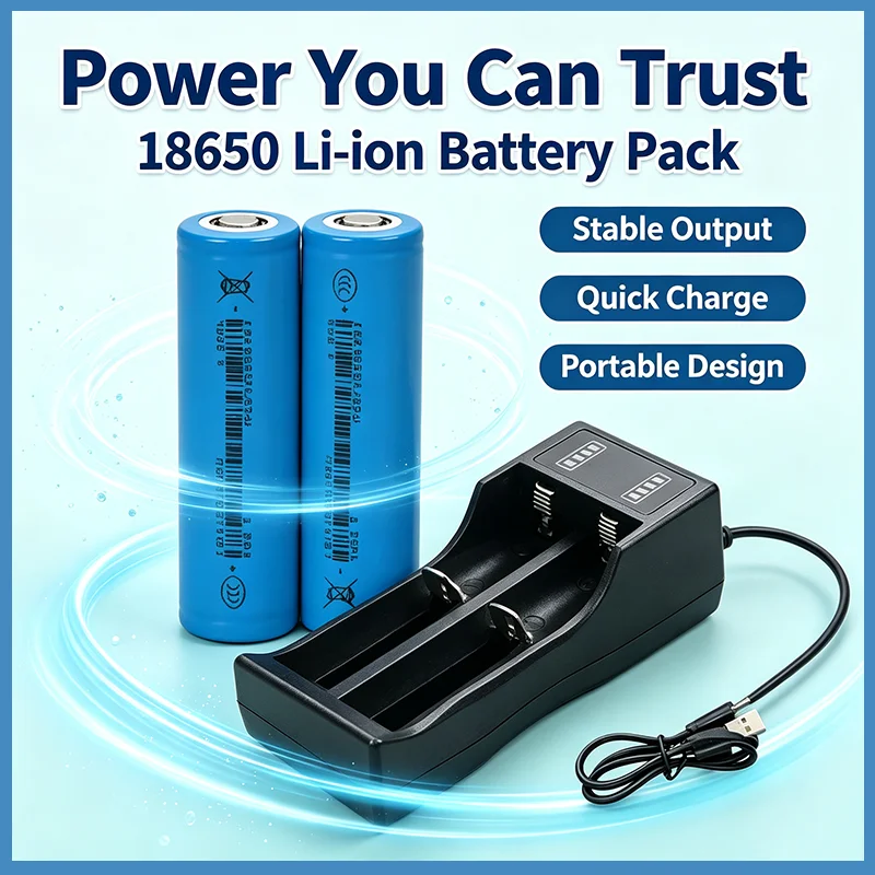 Original EVEV 18650 2600mAh 3.7V Rechargeable Li-ion Battery Cell – High Drain 9.62Wh for Flashlight,Power Bank, DIY Electronics