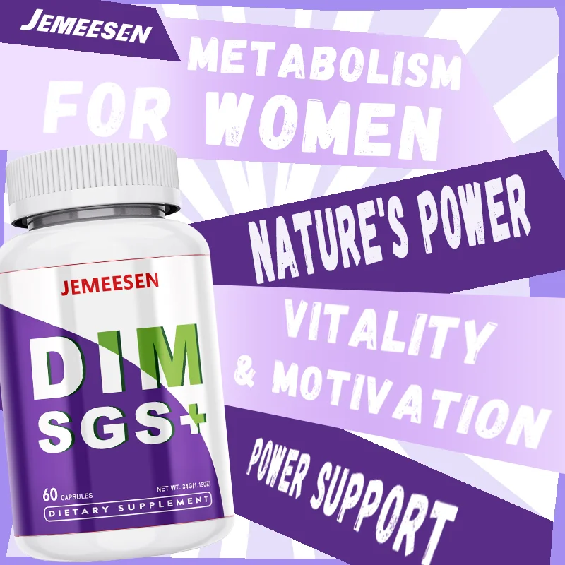 

JEMEESEN - DIM SGS+ For Women , Hormonal Acne Supplements, Normal Estrogen Metabolism, Hormone Balance, Menopause Support.
