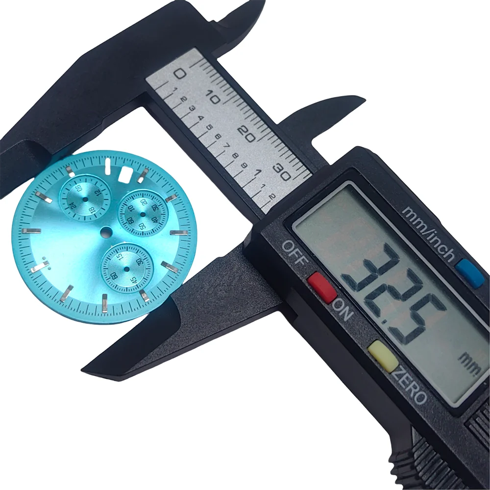 Mostrador de 32.5mm para caixa de 40mm, acessórios de relógio de movimento vk63 e reparo de acessórios de relógio vk63