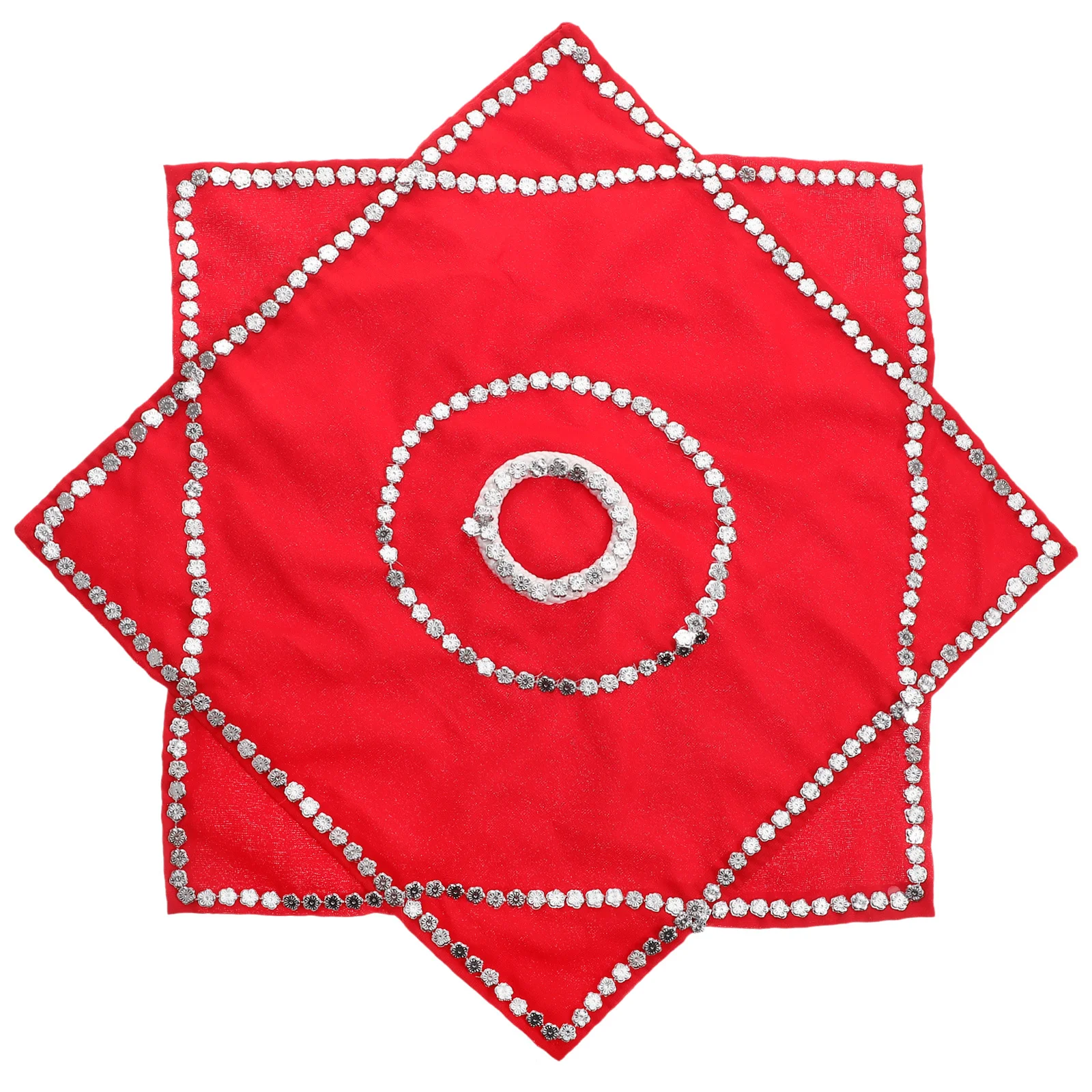 

Dance Handkerchief Octagonal Red Towel for Chinese New Year Spring Festival Performance Prop Adults Traditional Dance