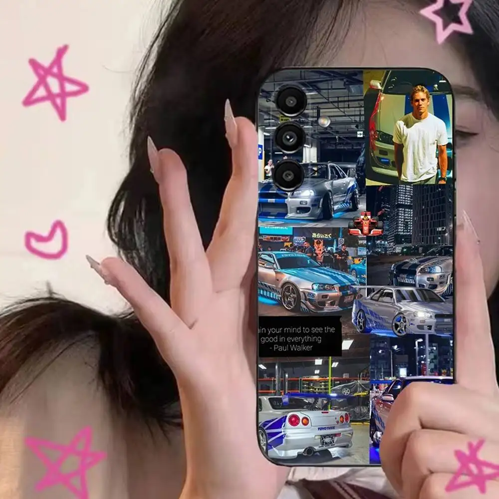 حافظة هاتف F-Fasts and F-Furious R34 لهاتف سامسونج S24,S21,S22,S23,S30,Ultra,S20,Plus,Fe,Lite,Note,10,9,5G غطاء ناعم أسود