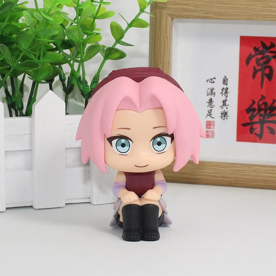 9cm Naruto Anime Figure Naruto Kakashi Action Figure Q Version Kawaii Sasuke Itachi Figurine Car Decoration Collection Model Toy