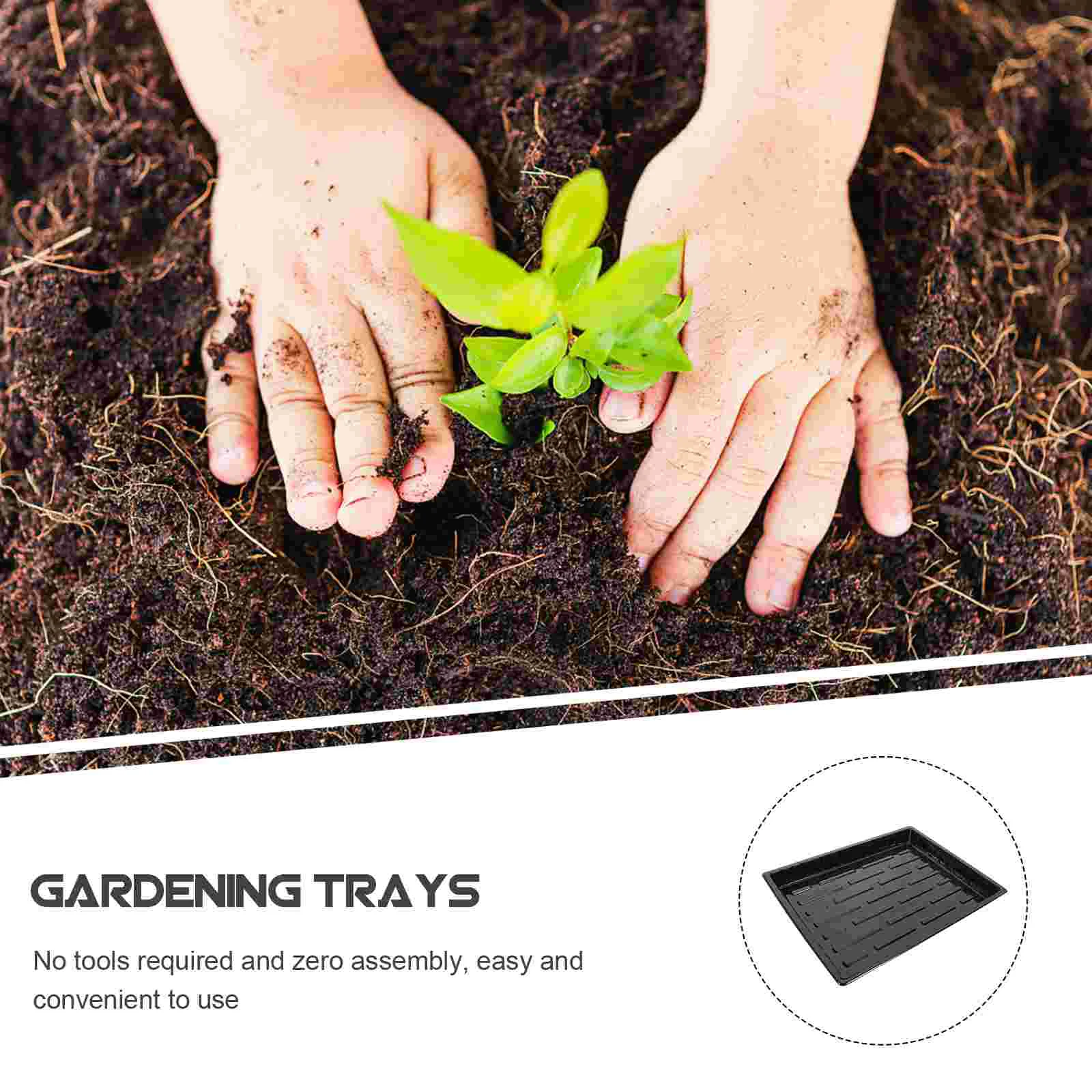 5 Pcs Cultivation Pot Holder Veggie Tray Nursery Growing Plants Without Holes Plate Sowing Plastic No Trays Planting Containers