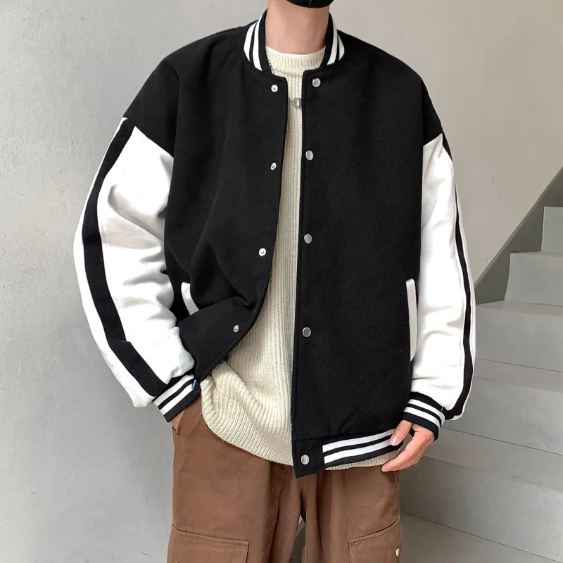 Baseball Jacket For Men Trend Hip Hop Streetwear Large Size 5XL Loose Patchwork Jacket Coat College Style Bomber Jckets