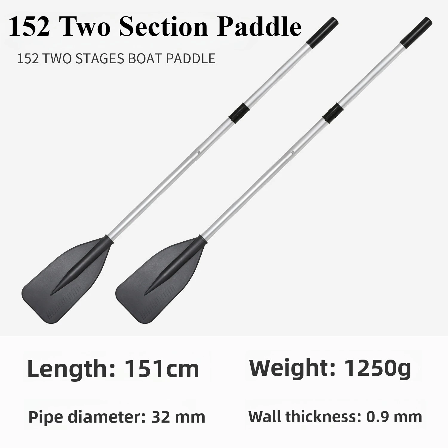 Boat Kayak Aluminum Alloy Paddle Manual Universal Paddle Oar 151cm 162cm