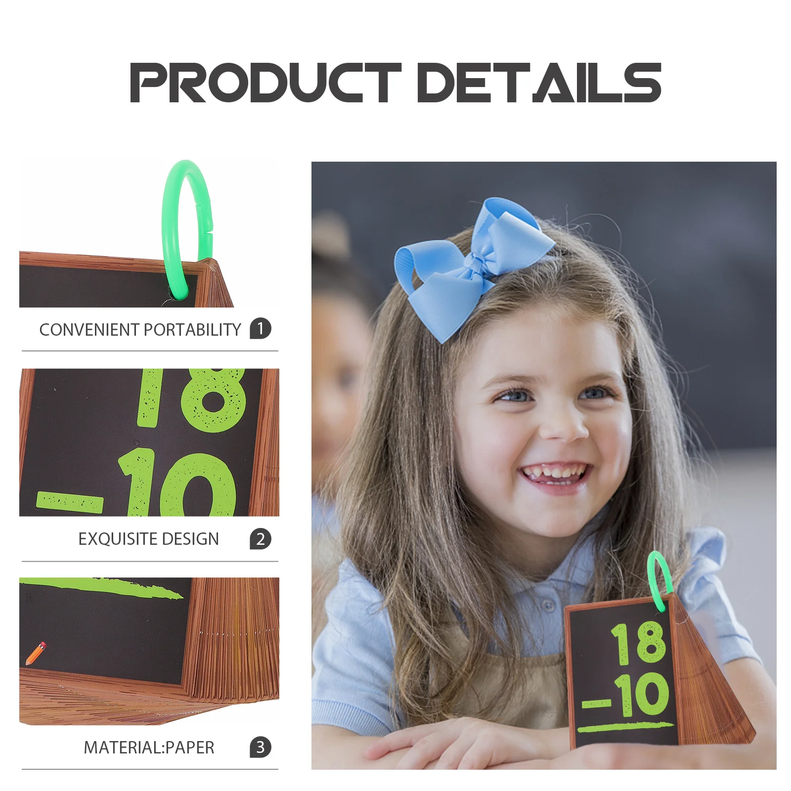 1 Satz frühpädagogische Mathematik-Subtraktions-Lernkarten für Kinder, Kleinkinder, Vorschule, Lernwerkzeuge, Mathe-Kartenspiele, Lernkarten