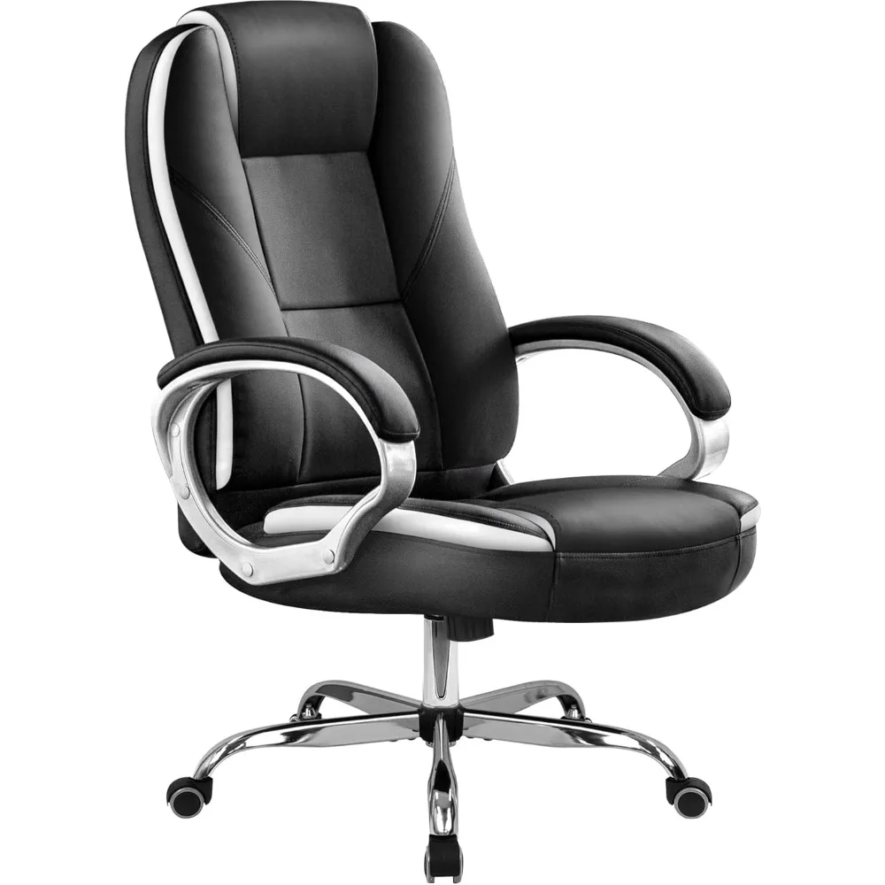 Office Chair Computer Desk Chair Gaming - Ergonomic High Back Cushion Lumbar Support with Wheels Comfortable