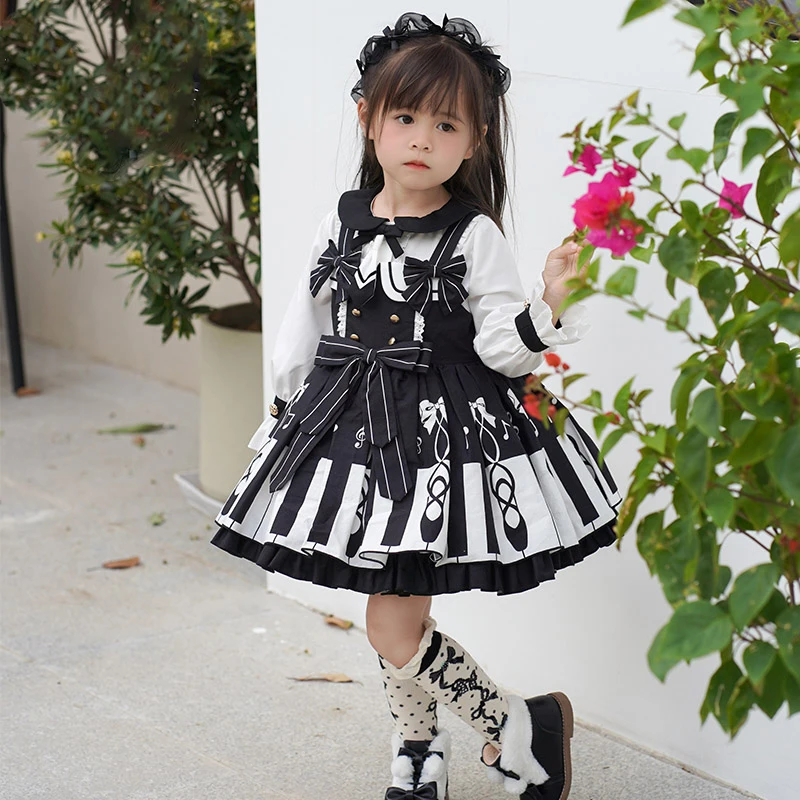 

Exclusive creation 2023 Baby Spanish Lolita Princess Ball Gown black bowknot Design Birthday Party Girl evening dress