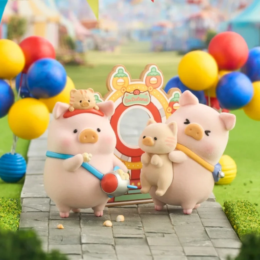 

TOYZEROPLUS консервированная Lulu Pig, красочная серия парков, слепая коробка, автомобильная настольная кукла, украшение для рабочего стола, загадочная коробка, сюрприз, мультяшный подарок